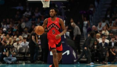 Quickley's 3-pointer at the buzzer sends the Raptors past the Hornets 97-96 for 5th win in 6 games