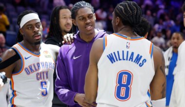 Best images from Thunder's 129-125 OT win over Jazz