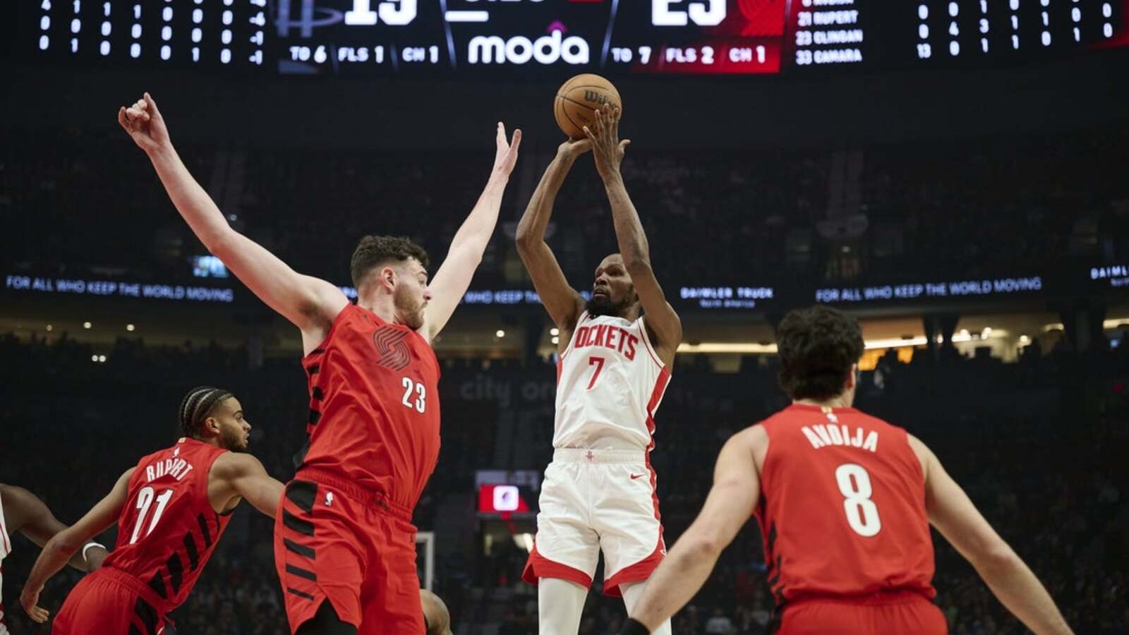 Trail Blazers spoil Kevin Durant's milestone in win over Rockets