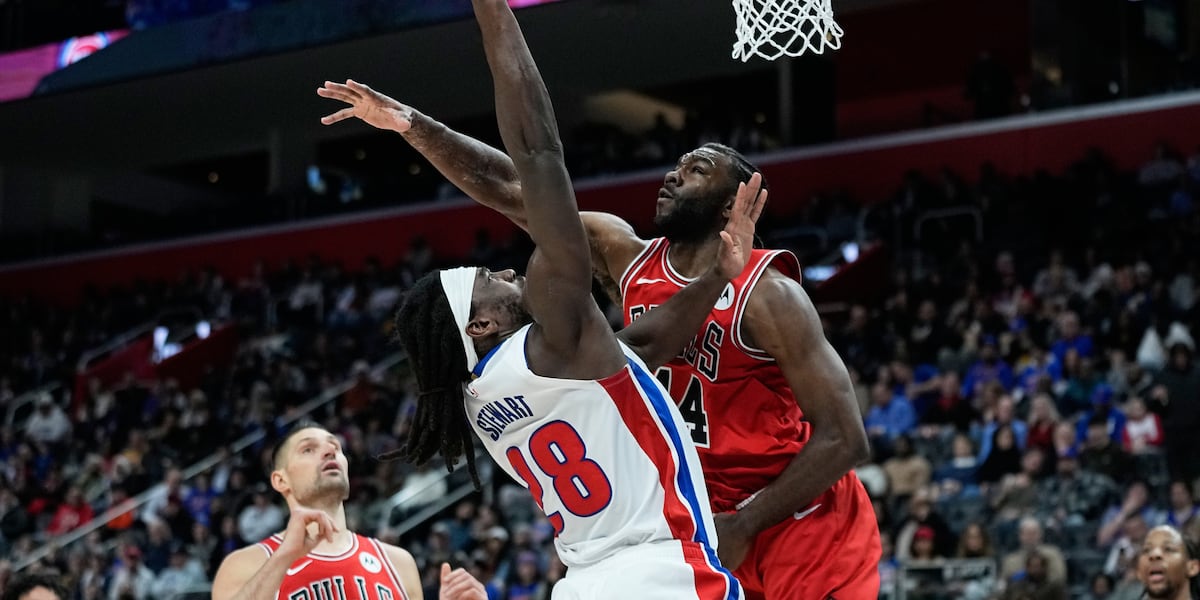 Stewart scores career-high 31 points to lead short-handed Pistons past Bulls, 108-93