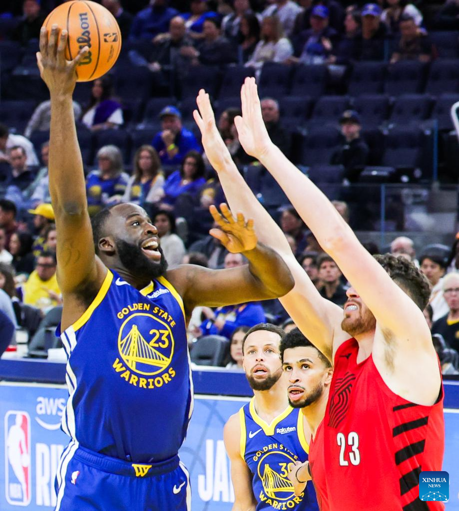 Golden State Warriors vs. Portland Trail Blazers-Xinhua