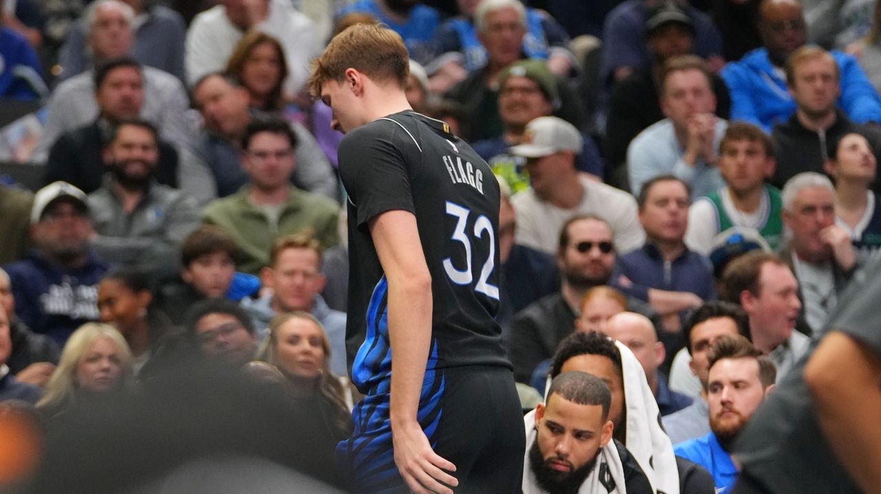 Cooper Flagg sprains an ankle and is ruled out after halftime as Mavs lose to Nuggets