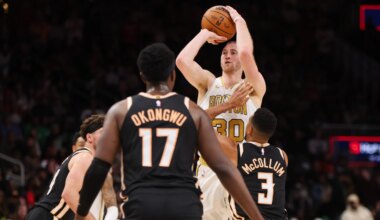 Celtics blowout Hawks with big games from Sam Hauser, Jaylen Brown (PHOTOS)