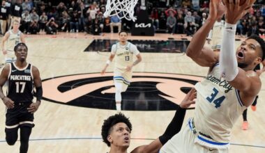 Antetokounmpo and the Bucks hold off Atlanta 112-110 to snap a three-game skid