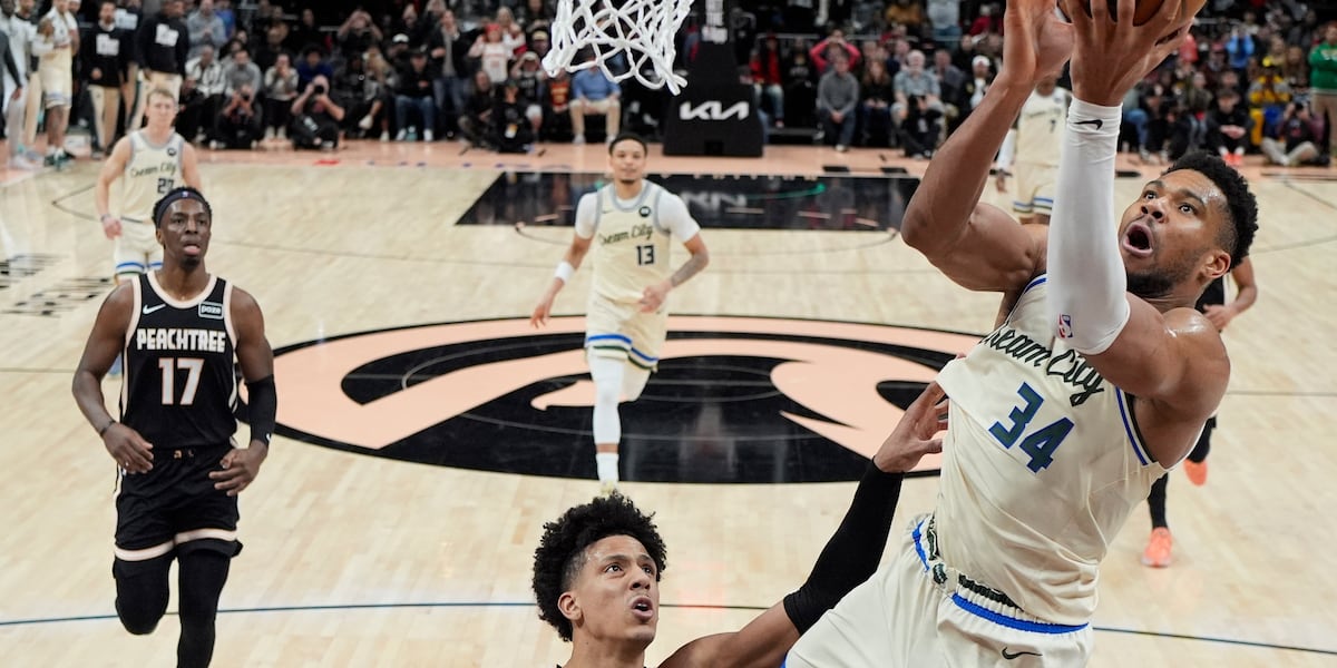 Antetokounmpo and the Bucks hold off Atlanta 112-110 to snap a three-game skid