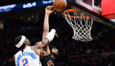 Best images from Thunder's 136-104 win over Cavaliers