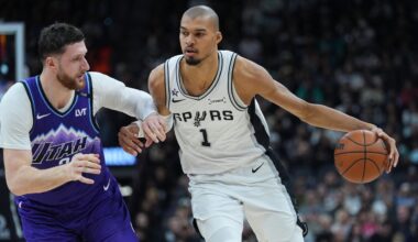 Wembanyama celebrates being named an All-Star starter with victory over Jazz to remain No. 2 in West