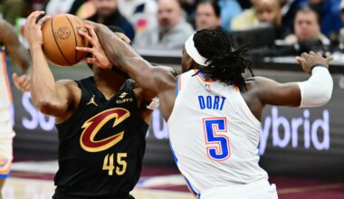 Lu Dort once again locks down Donovan Mitchell in OKC's win over Cavaliers