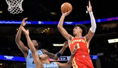 Jalen Johnson has 32 points, 15 rebounds to lead the Hawks to a 124-122 victory over the Grizzlies