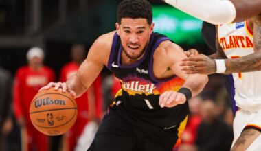 Devin Booker Devin Booker injury Devin Booker injured Devin Booker ankle Phoenix Suns Atlanta Hawks