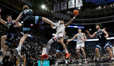 Ball, Karaban help No. 2 UConn rally past visiting Villanova 75-67 in overtime