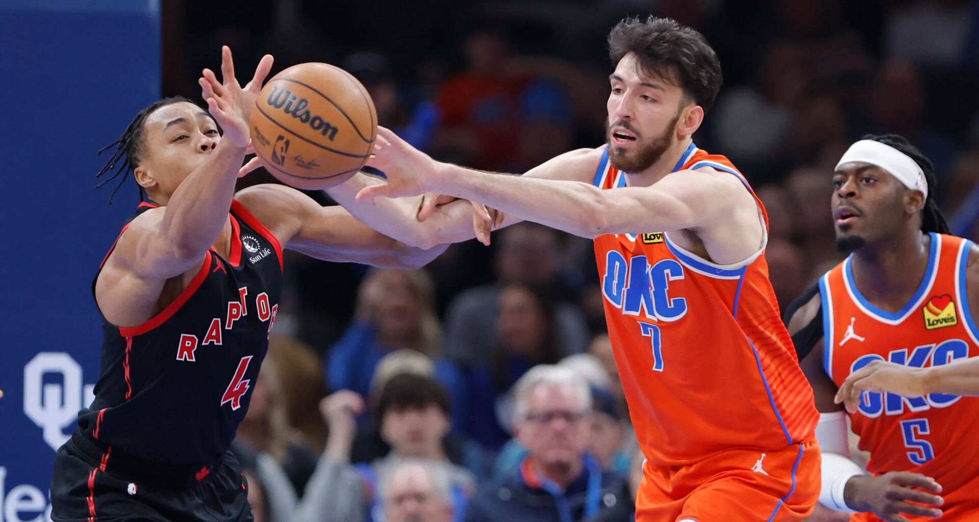 Thunder can't close out again in 103-101 loss to Raptors