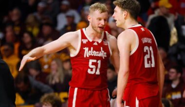 No. 5 Nebraska short-handed against No. 3 Michigan, missing forward Rienk Mast, guard Braden Frager