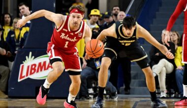 No. 5 Nebraska's run of 24 wins in a row is over. It was the nation's longest streak since 2014-15