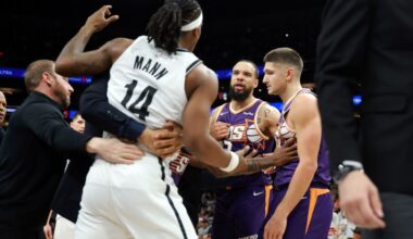 Phoenix Suns Brooklyn Nets NBA Suns Nets fight
