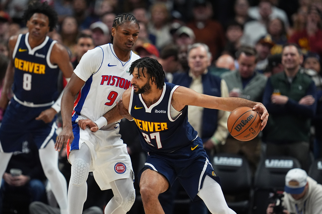 Tobias Harris and Cade Cunningham score 22 each as Pistons hold off Nuggets 109-107