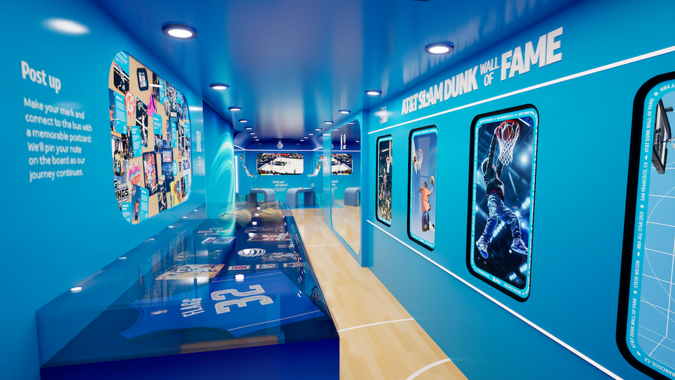 AT&T Dunk Bus Interior Rendering.