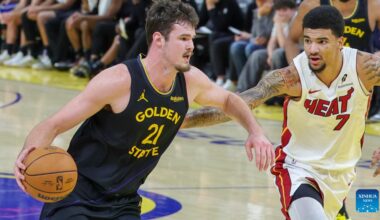Golden State Warriors vs. Miami Heat-Xinhua