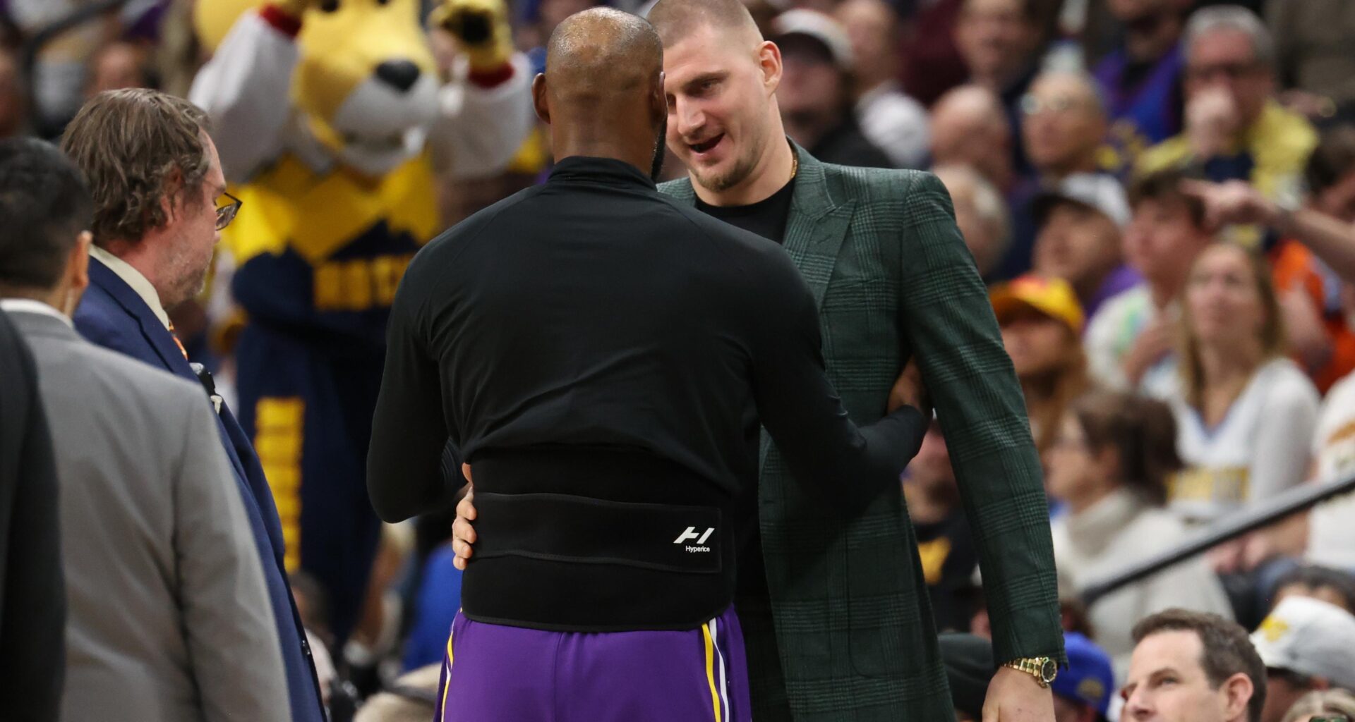 LeBron James Talks Hug With Nikola Jokic During Lakers vs. Nuggets in Video, 'Utmost Respect'
