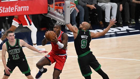 Los Angeles Clippers Kris Dunn, #8, goes up and under the defense during an NBA basketball game against the Boston Celtics, Saturday January 3, 2026 at Intuit Dome in Inglewood, Calif. Los Angeles Clippers Kris Dunn, #8, goes up and under the defense during an NBA basketball game against the Boston Celtics, Saturday January 3, 2026 at Intuit Dome in Inglewood, Calif.