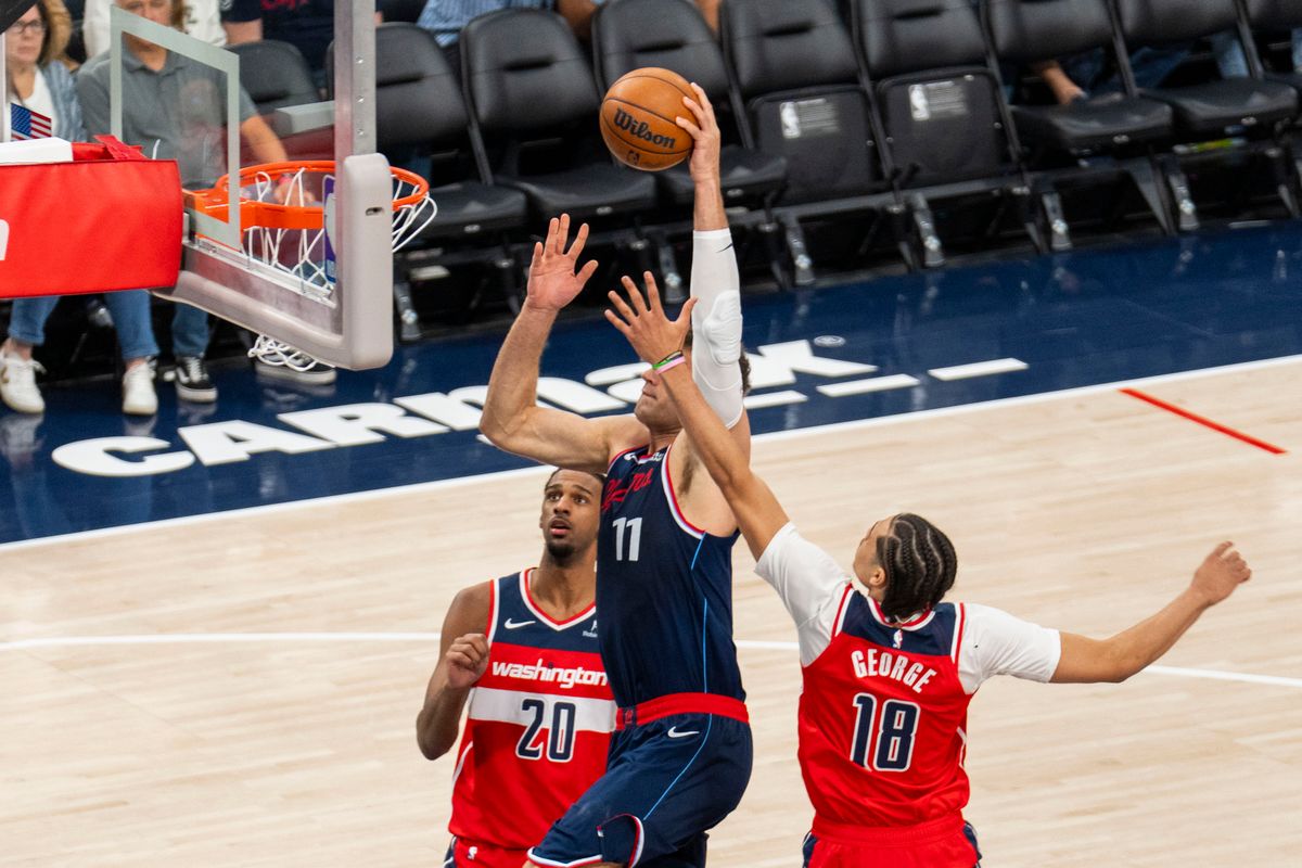 Los Angeles Clippers forward Brook Lopez (11) finishes the dunk during an NBA basketball game against the Memphis Grizzlies, Monday December 15th, 2025 in Los Angeles, California.