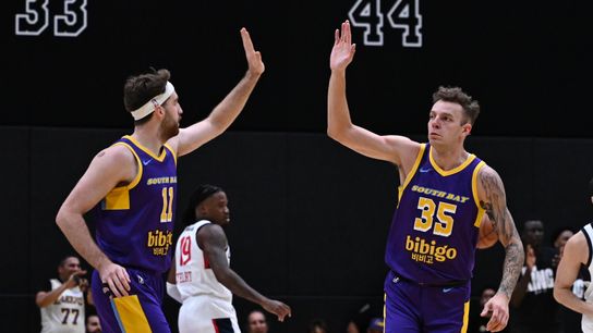 South Bay Lakers defeated the San Diego Clippers, 120-115, at UCLA Health Training Center