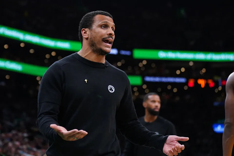 Boston Celtics coach Joe Mazzulla.David Butler II-Imagn Images