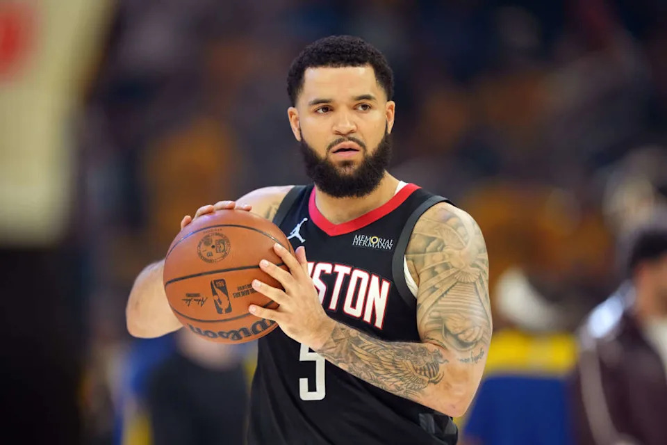Houston Rockets guard Fred VanVleet (5).© Darren Yamashita-Imagn Images