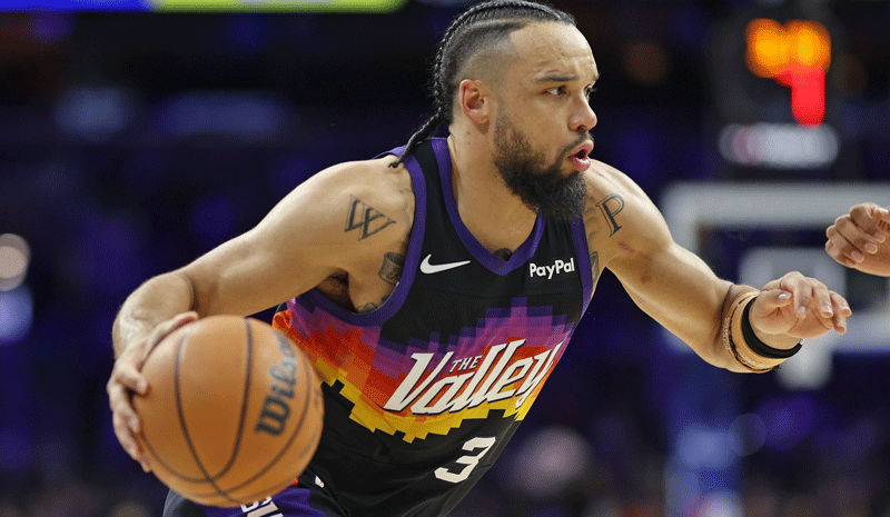 Dillon Brooks (3) drives against the Philadelphia 76ers during the first quarter at Xfinity Mobile Arena.