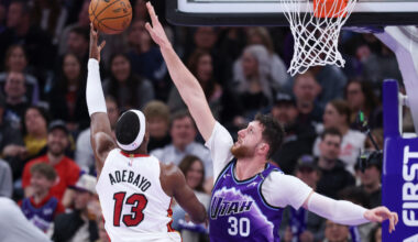 Adebayo's 26 points and 15 rebounds lead Heat to dominant 147-116 win over Jazz