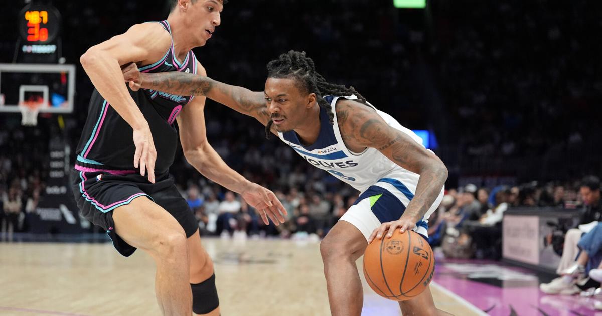 Edwards and Reid combine for 62, Timberwolves win 125-115 to snap Heat's 4-game winning streak | Pro National Sports