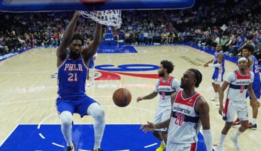 Embiid, George lead 76ers to a 131-110 win over Wizards, who acquire Trae Young in trade with Hawks | National Sports