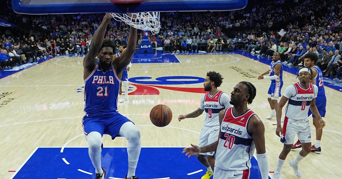 Embiid, George lead 76ers to a 131-110 win over Wizards, who acquire Trae Young in trade with Hawks | National Sports