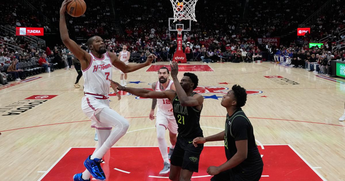 Durant climbs to 6th on NBA career scoring list in Rockets' 119-110 win over Pelicans | National Sports