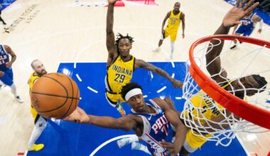 76ers' rookie V.J. Edgecombe rocks the rim and the crowd with posterized dunk over Indiana | National Sports
