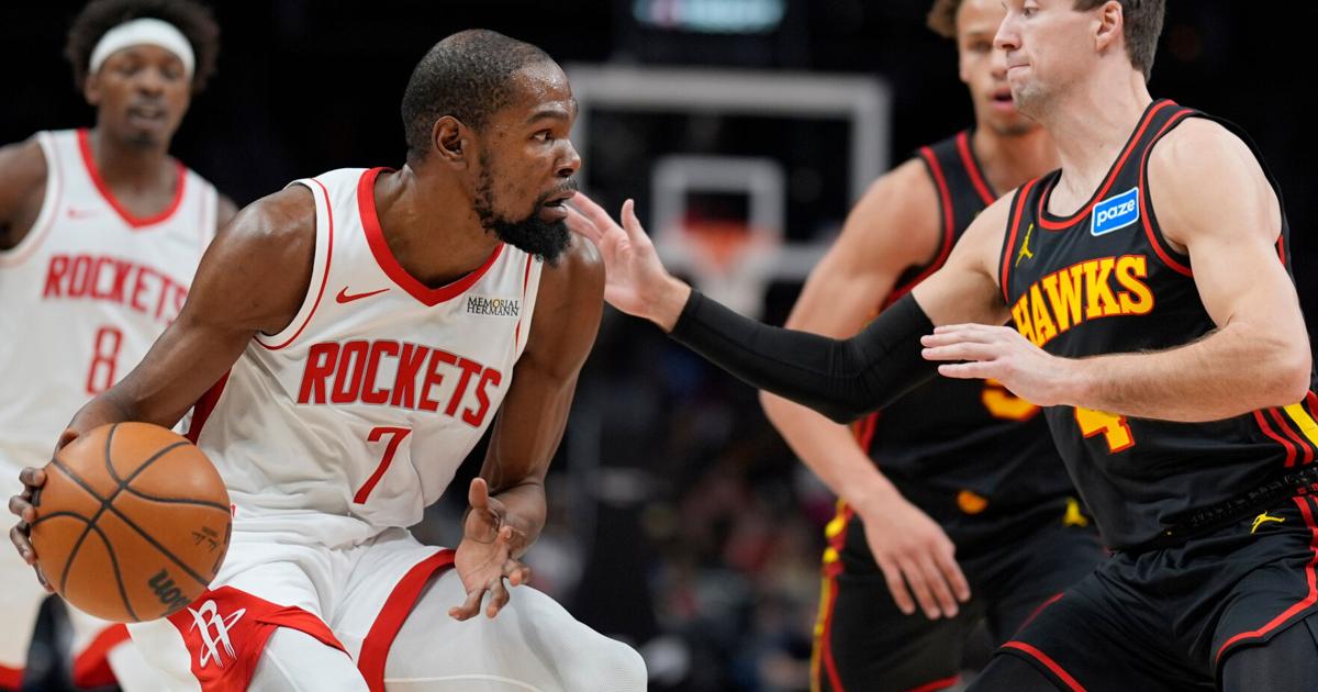Durant scores 31 points as Rockets dominate second half and roll past short-handed Hawks 104-86 | National Sports