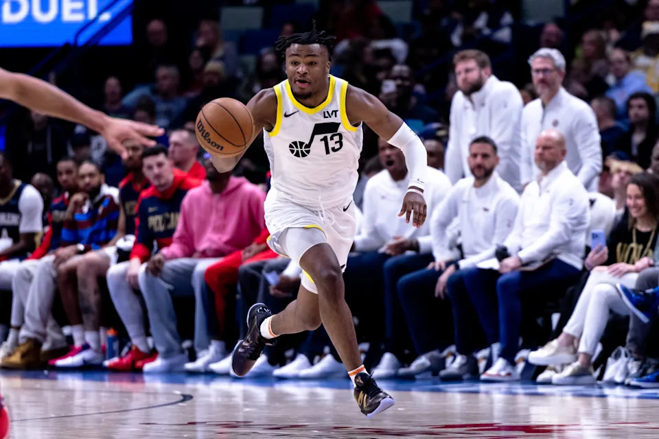 Utah Jazz guard Isaiah Collier (13)© Stephen Lew-Imagn Images