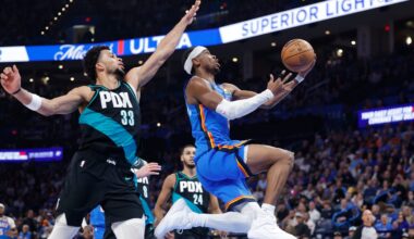 Thunder celebrate NYE with 124-95 win over Trail Blazers