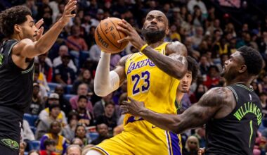 LeBron James stats, points tonight, Lakers vs Pelicans highlights