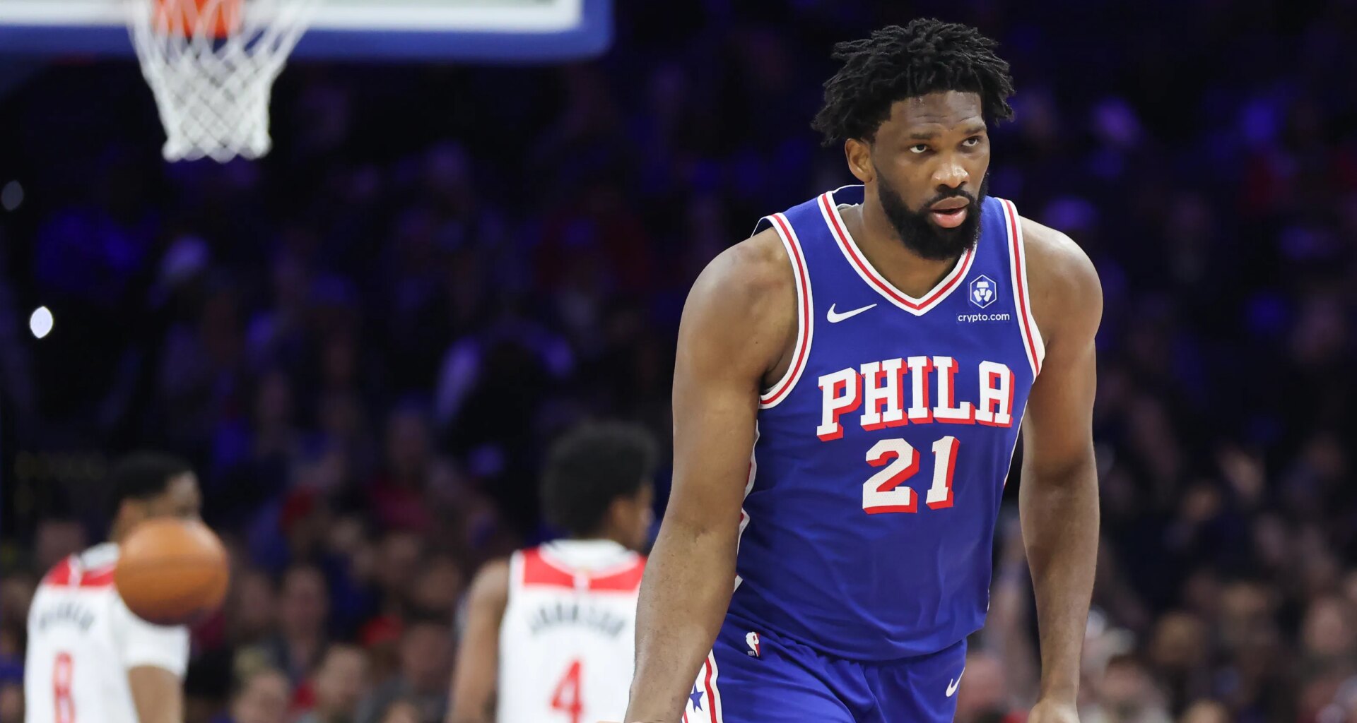 Joel Embiid reacts to Sixers finally being fully healthy vs. Wizards