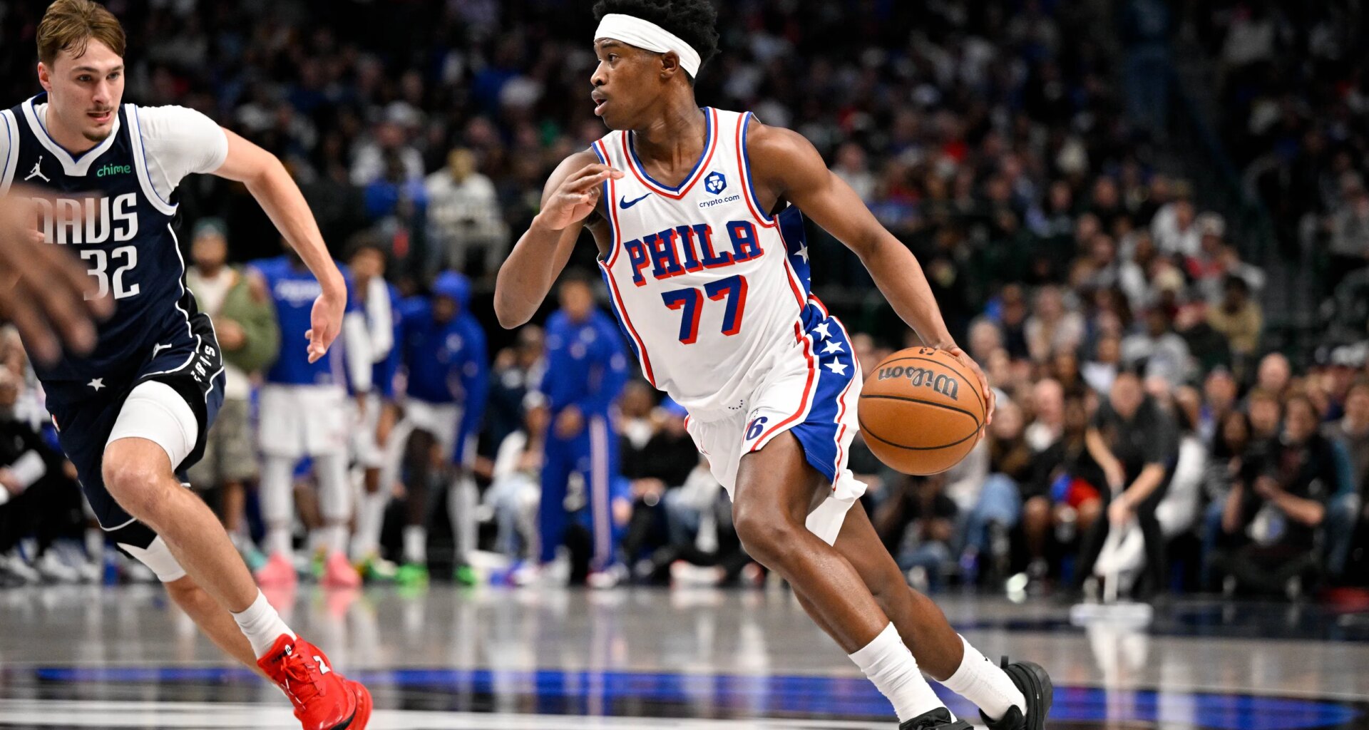 Paul George praises VJ Edgecombe for maturity, ability