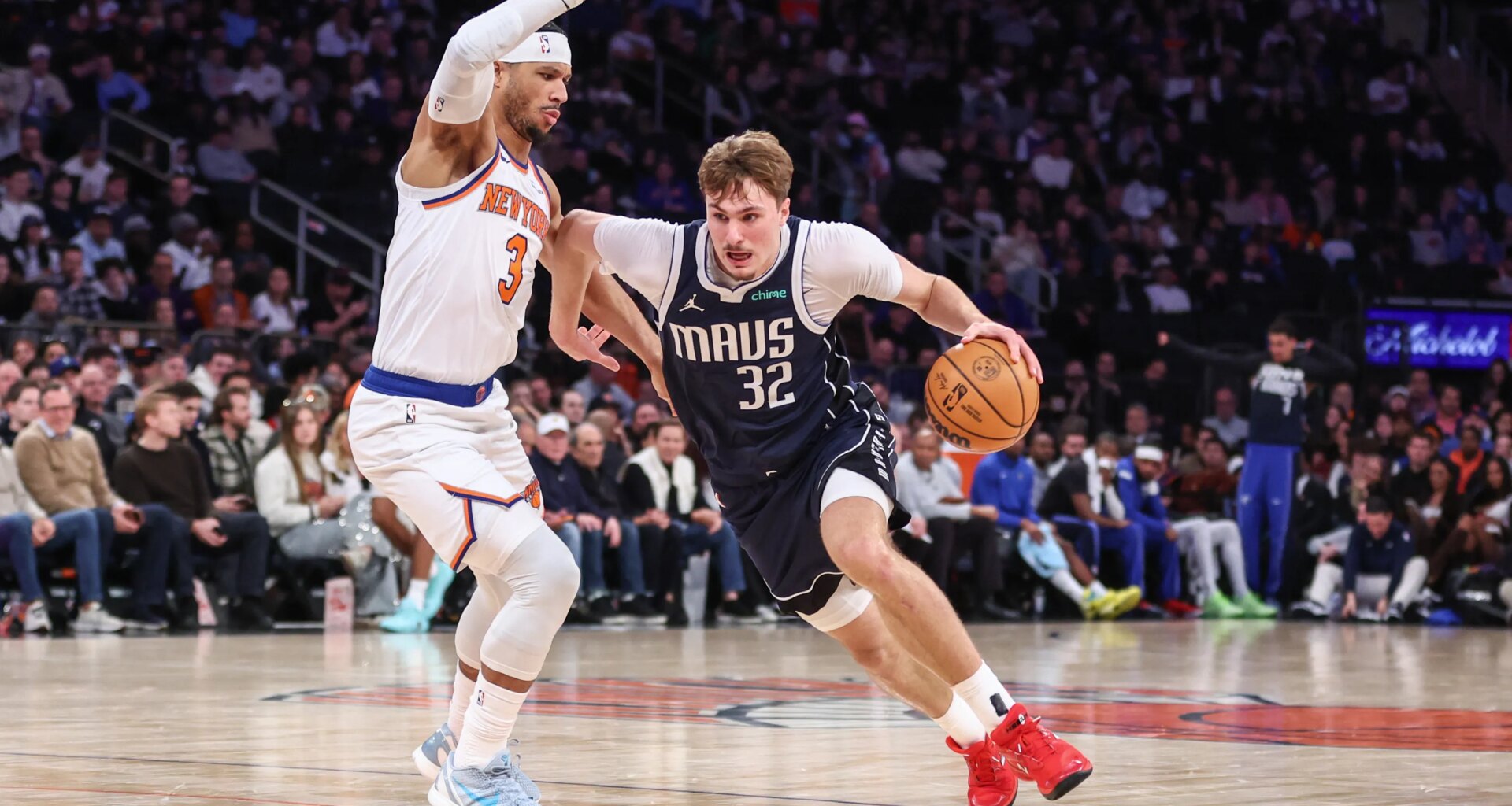 Cooper Flagg reacts to returning from ankle injury