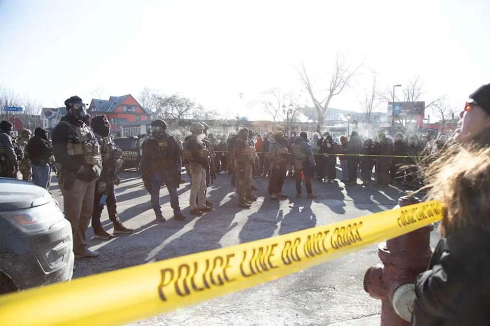 Arthur Maiorella/Anadolu via Getty  Federal agents fire tear gas at a demonstration after the shooting of a protester during a scuffle as agents attempted to arrest him in Minneapolis on Jan. 24, 2026