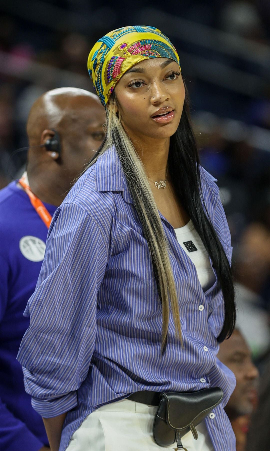 Angel Reese’s dramatic fur-and-leather look steals the spotlight at Wendell Carter Jr.’s Berlin game