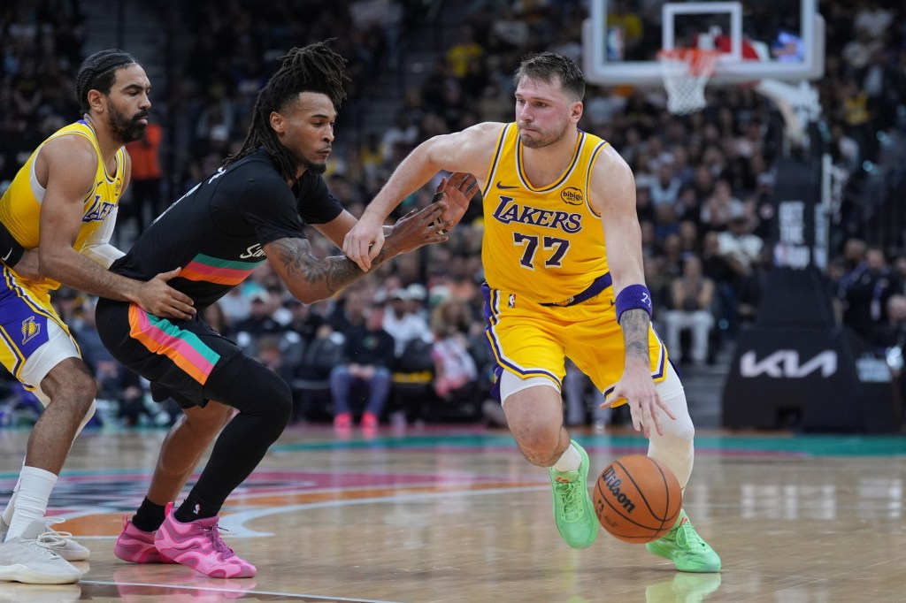Luka Doncic’s big night not enough as LeBron-less Lakers fall to Spurs – Orange County Register