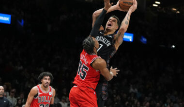 Nets beat Bulls 112-109 to end five-game slide