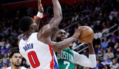 Jaylen Brown, Celtics fall to East-leading Pistons in thriller