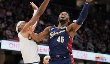 Donovan Mitchell scores 33 points, Cavaliers outlast short-handed Nuggets 113-108