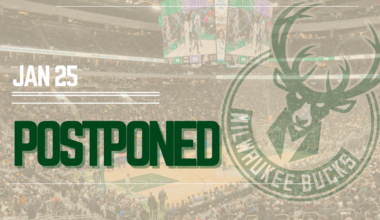 Milwaukee Bucks January 25 game has been postponed due to weather