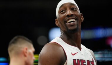 Miami Heat with stories at center with Adebayo, Ware, Jovic